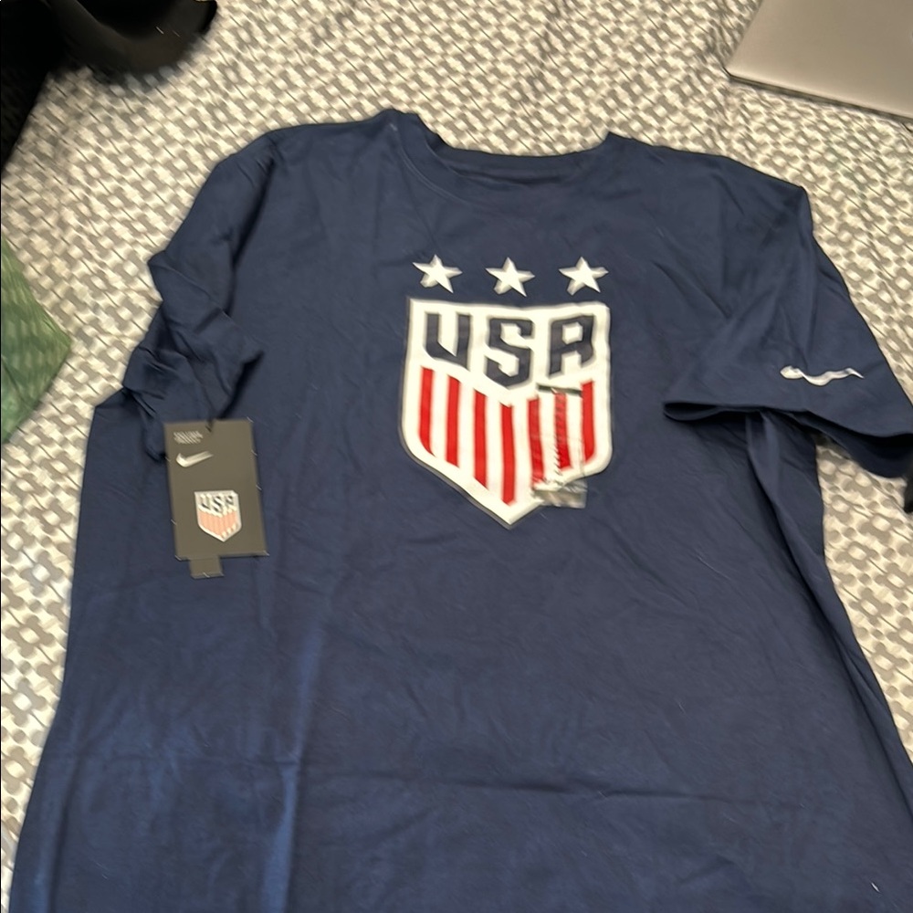 Nike Blue Short Sleeve Tee USA Graphic